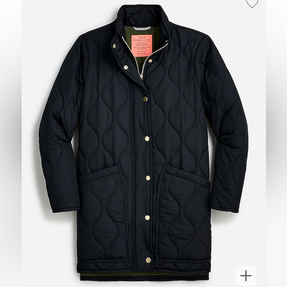 J.Crew new quilted cocoon puffer coat